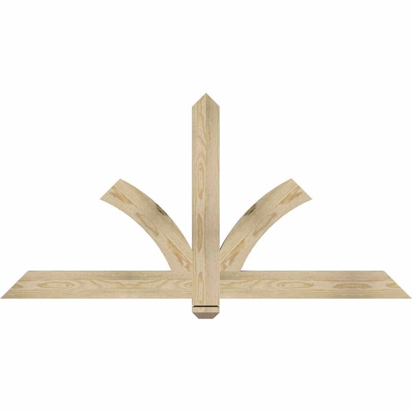Ekena Millwork Redmond Rough Sawn Timber Gable Bracket, Douglas Fir, 60"W x 30"H x 2"D x 4"F, 12/12 Pitch GBW060X30X0204RED00RDF - main